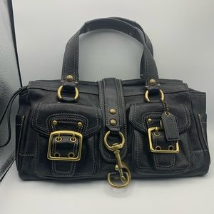 Coach Mandy 65th Anniversary Legacy Satchel Black Leather 10330